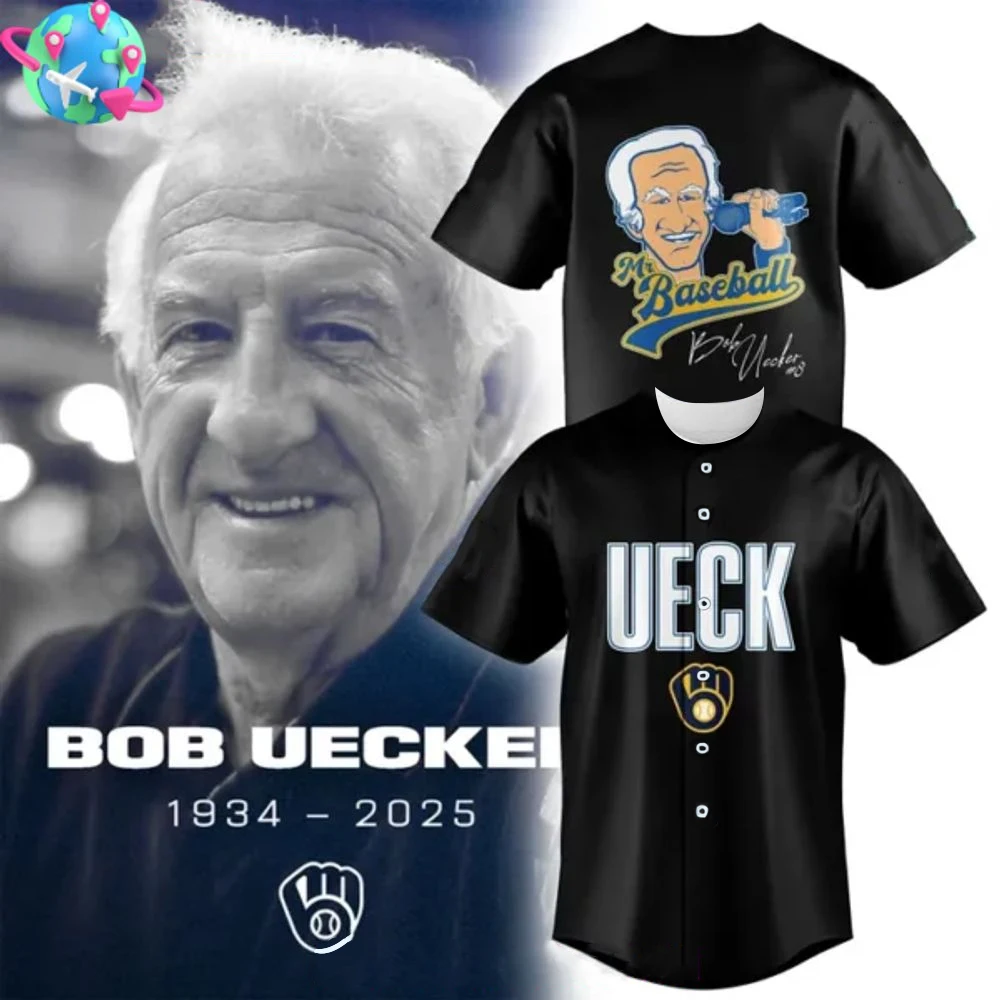

2024 Mens Bob Uecker Special Baseball Short Sleeve Shirt Jersey Youth Kids Breathable Unisex Baseball Uniform
