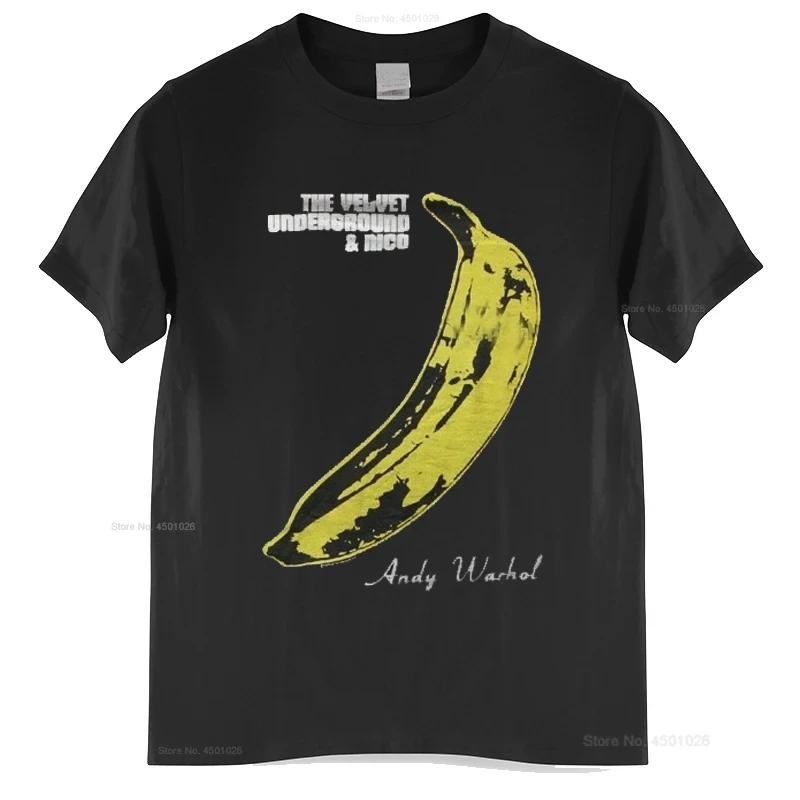 2024 T-shirt for Men The Velvet Underground And Nico Black T Shirt cotton tshirt men summer fashion t-shirt euro size  Harajuku