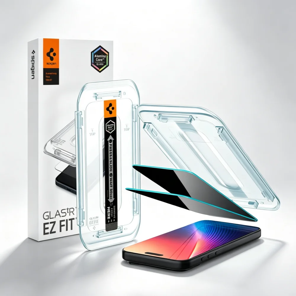2 sztuki Spigen Glas.tR EZ Fit z ochroną czujnika do Samsung Galaxy S26 Ultra S25 S24, szkło hartowane, folia ochronna na ekran z funkcją prywatności — zdjęcie produktu 2