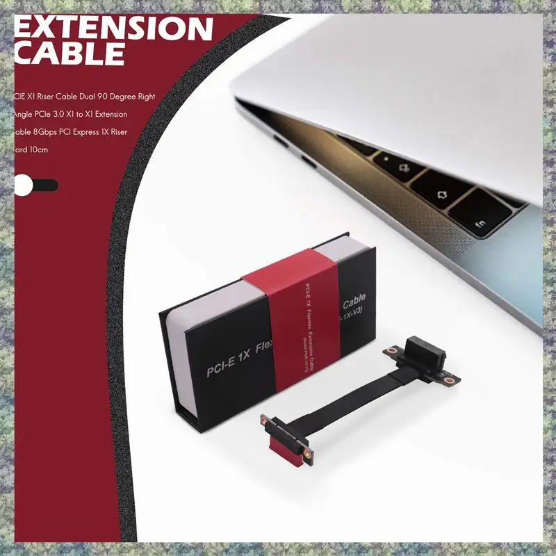 WON PCIE X1 كابل الناهض المزدوج 90 درجة الزاوية اليمنى Pcie 3.0 X1 إلى X1 تمديد كابل 8Gbps PCI Express 1X بطاقة الناهض