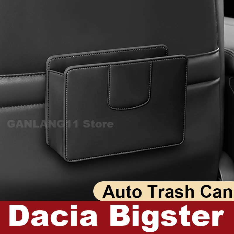 

Leather Car Organizer Storage Bag For ALL New Dacia Bigster 2025 Auto Trash Can Dacia Bigster Accessories 2025