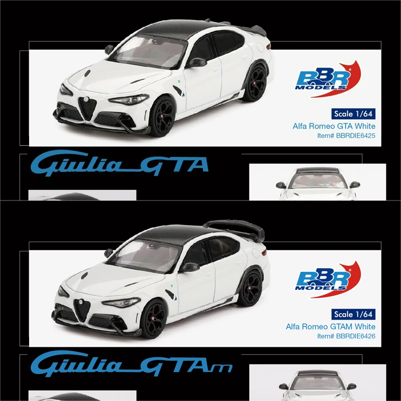 

*Предпродажа* BBR 1:64 Alfa Romeo Giulia GTA / GTAm Белая литая под давлением модель автомобиля