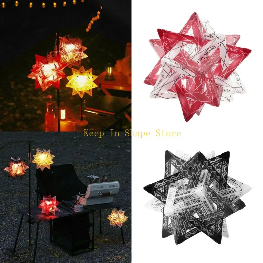 

U1JC Weatherproofed Tent Light Cover Hanging Camp Lampshades Hollows Out Light Shade