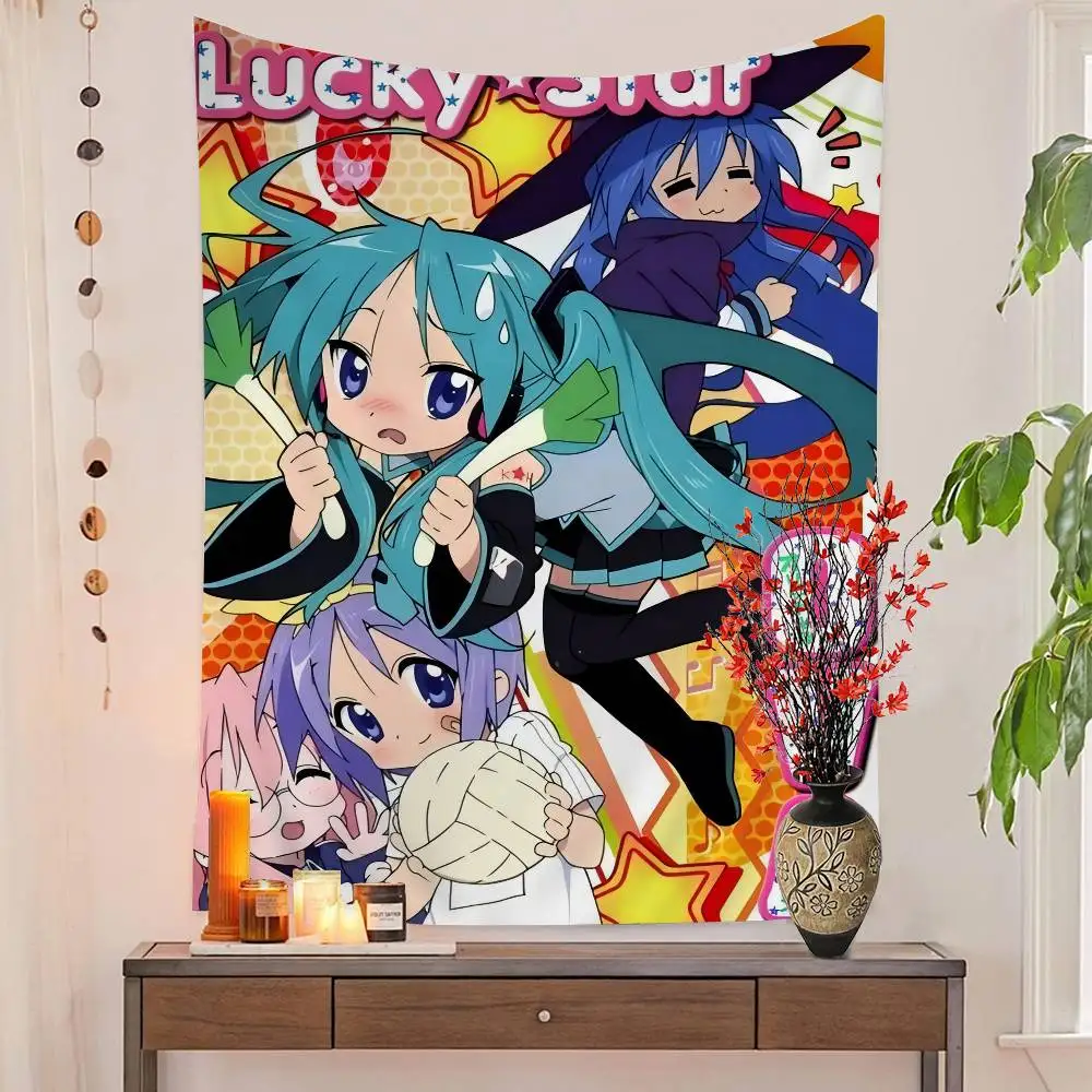 

Anime Lucky Star Chart Tapestry For Living Room Home Dorm Decor Art Home Decor