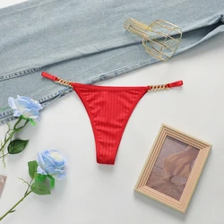 Women's New Sexy Casual And Comfortable Solid Color Invisible red Thong Underwear C2351
