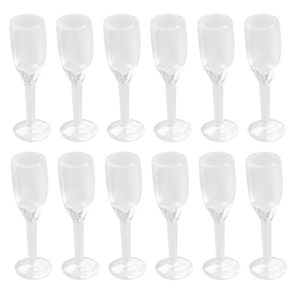 20 Pcs Toy Room House Dollhouse Goblets Plastic Glasses Micro