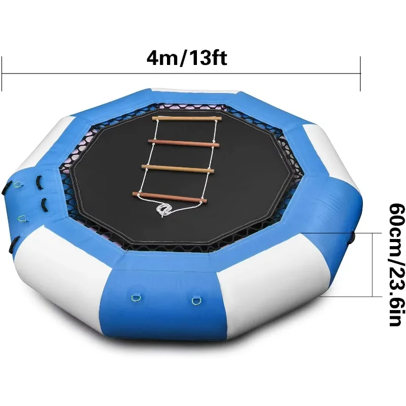 Custom lake floating Pvc water inflatable trampoline