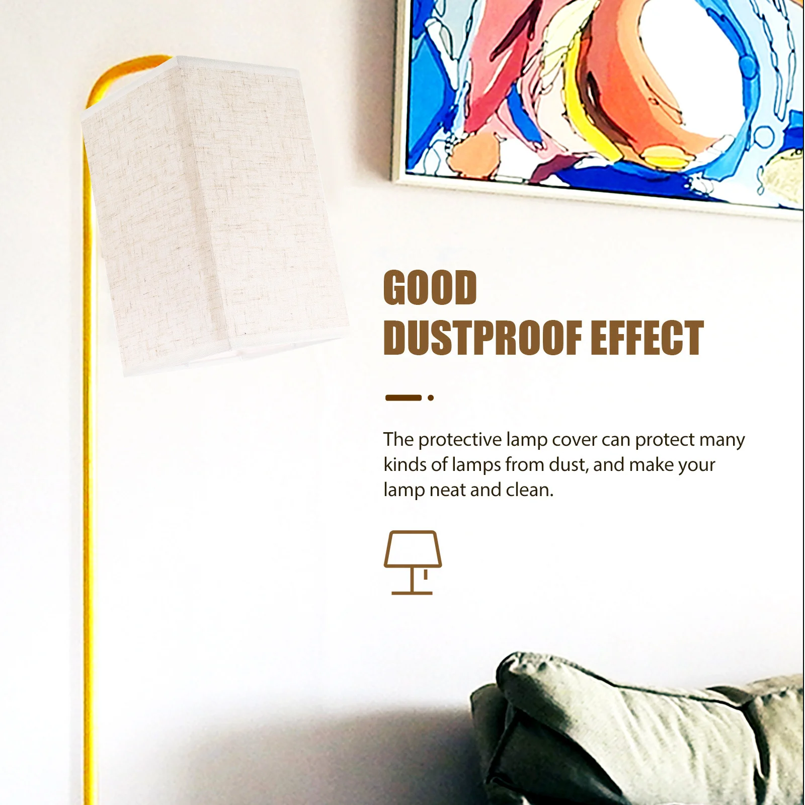 

Cloth Lampshade E27 Base Wall Light Shade For Bedroom Living Room Replacement Floor Lamp Shade Dust Proof Vintage Drum Wall
