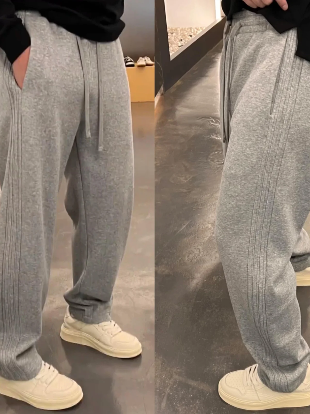 

Spring Summer Casual Straight Leg Harlan Banana Long Pants Men Women Loose Fit Pure Color Wide Leg Versatile Sweatpants