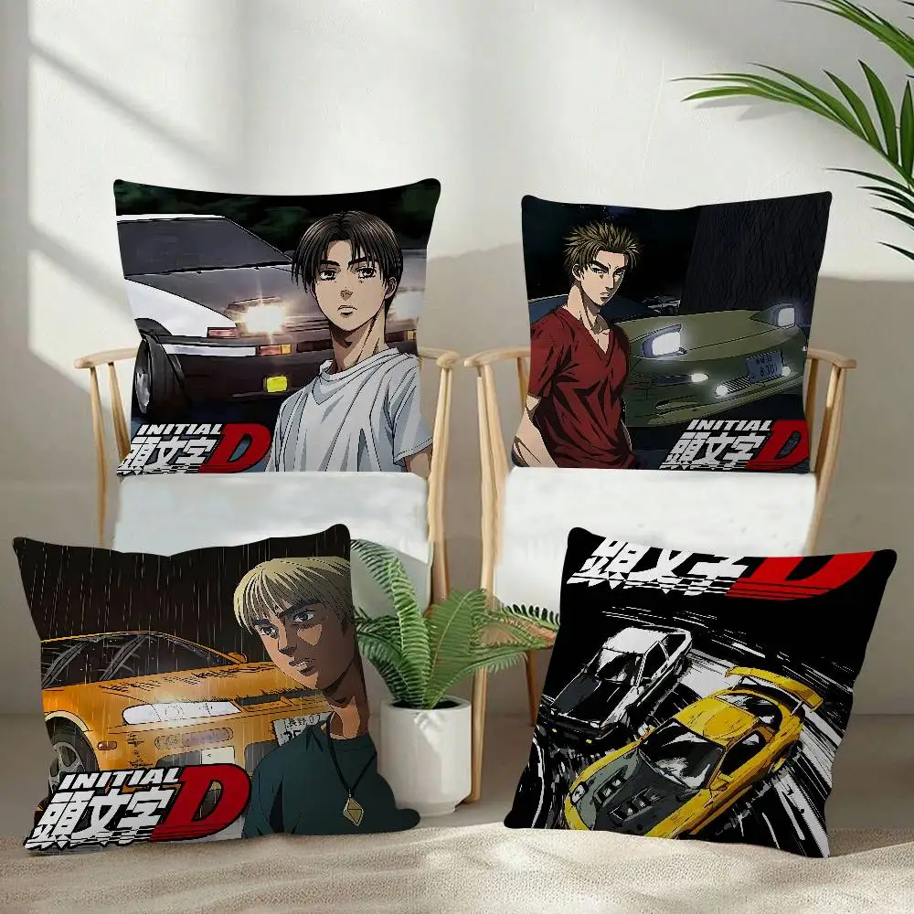 Anime I-Initial D AE86 Pillow Case Plush Fabric Soft Double Sided Print Sofa Cushion Cover Throw Pillow Covers