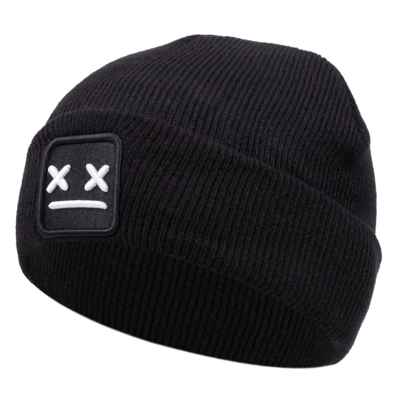 2024 new exquisite X_X embroidered men's woolen hat autumn and winter warm women's warm bean hat