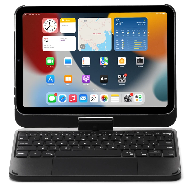 Bluetoothマジックキーボードケース,360インチ,iPad mini用,ロシア語