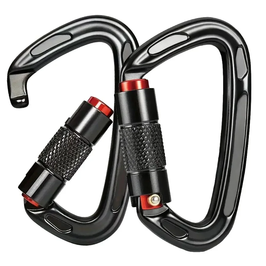 

Auto Locking Heavy Duty Climbing Carabiner Clip,2 Pcs D Shaped Auto Locking Climbing Carabiner Clips for Hammock,Hiking