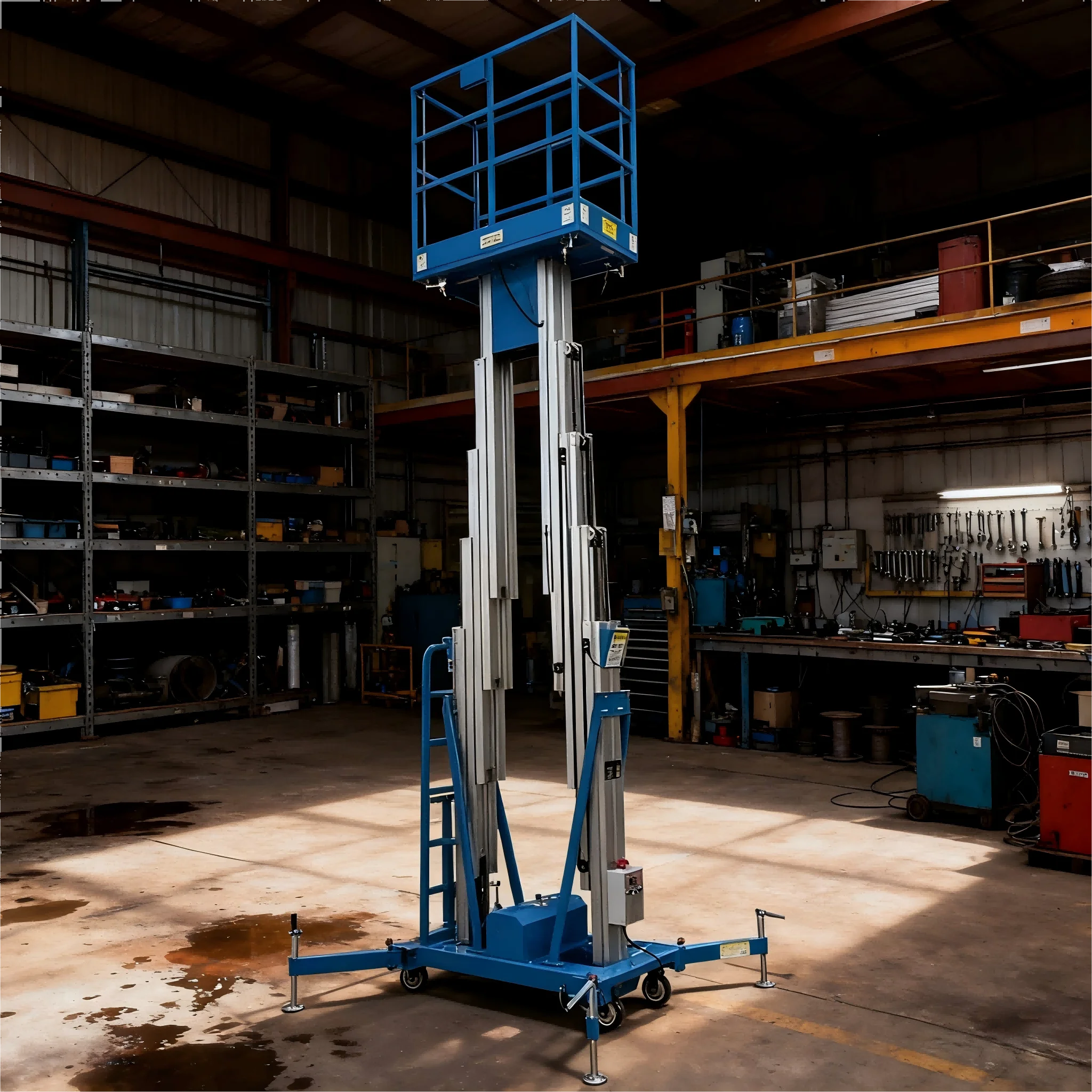 Mobile aluminum alloy arm lift single double column climbing platform electric hydraulic small folding flexible and convenient