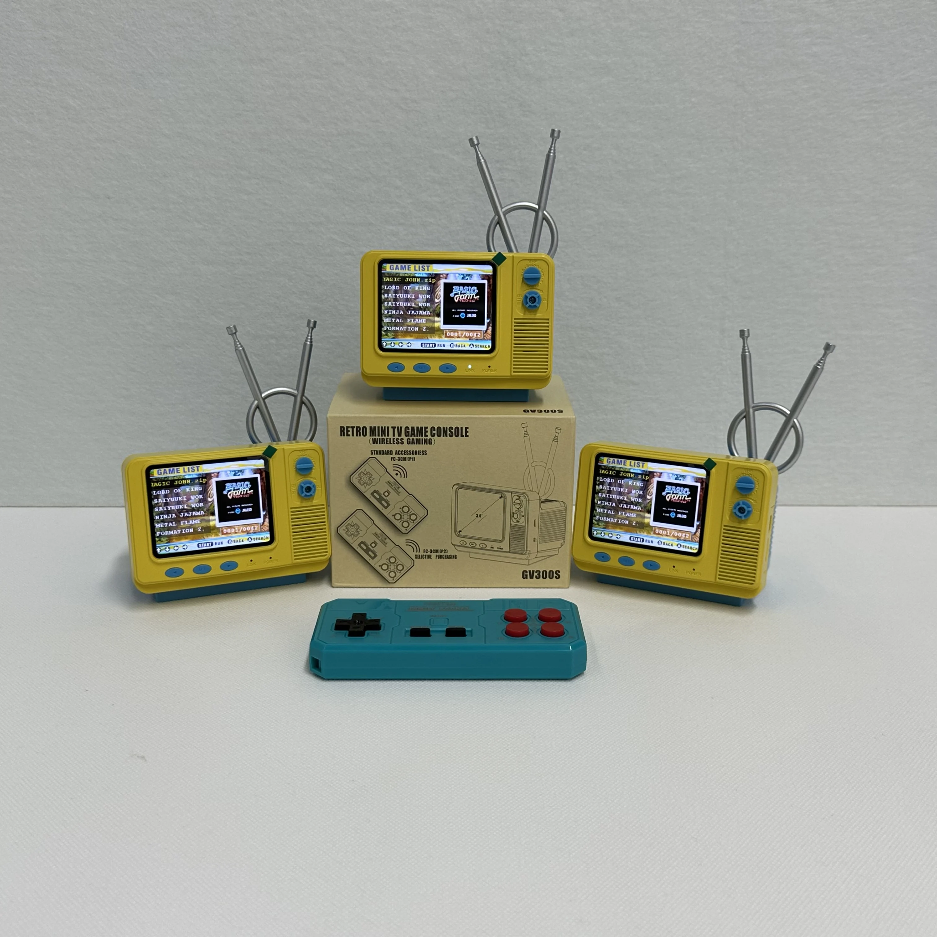 Gv300レトロブックシェルフTVゲームコンソール、ハンドヘルド