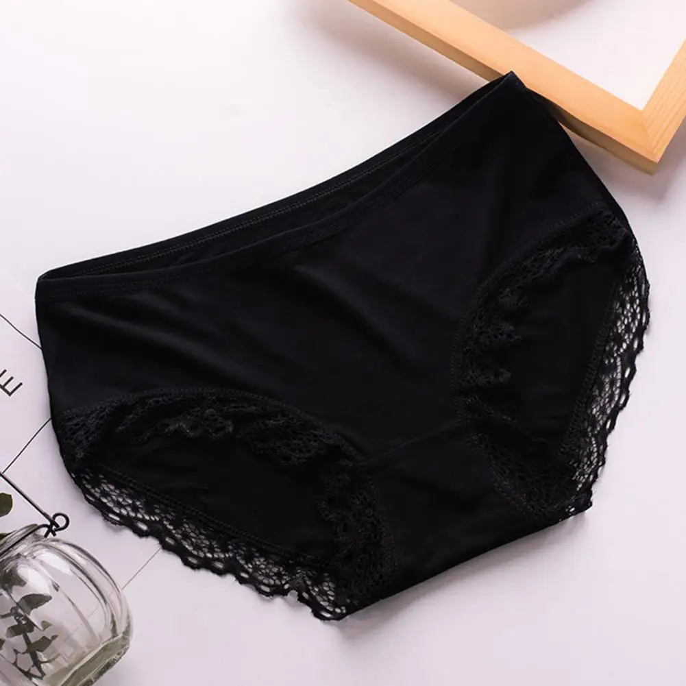 Women Lace Underwear High Elasticity Panties Soft Lace Women's Seamless Underpants with Moisture-wicking for Anti-septic