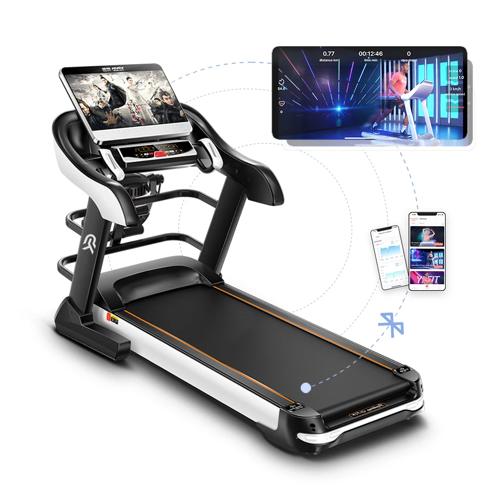 OEM Fitness Running Machine Factory Hot Selling Electric Fitness Gym Home Semi Commercial Treadmill With FIT APP