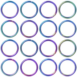 100Pcs Bulk 3.5-12mm Rainbow Stainless Steel Split Rings O-Ring Connectors For Diy Jewelry Making Supplies Accessories Wholesale