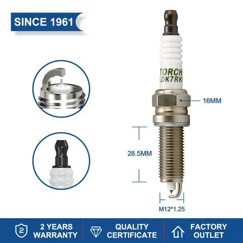 Imagen 2 del producto 2-8 Uds bujías TORCH LDK7RKI 3707AAG E4G16-3707010AB E4G16-3707110 velas de iridio Auto Power piezas de repuesto para automóviles