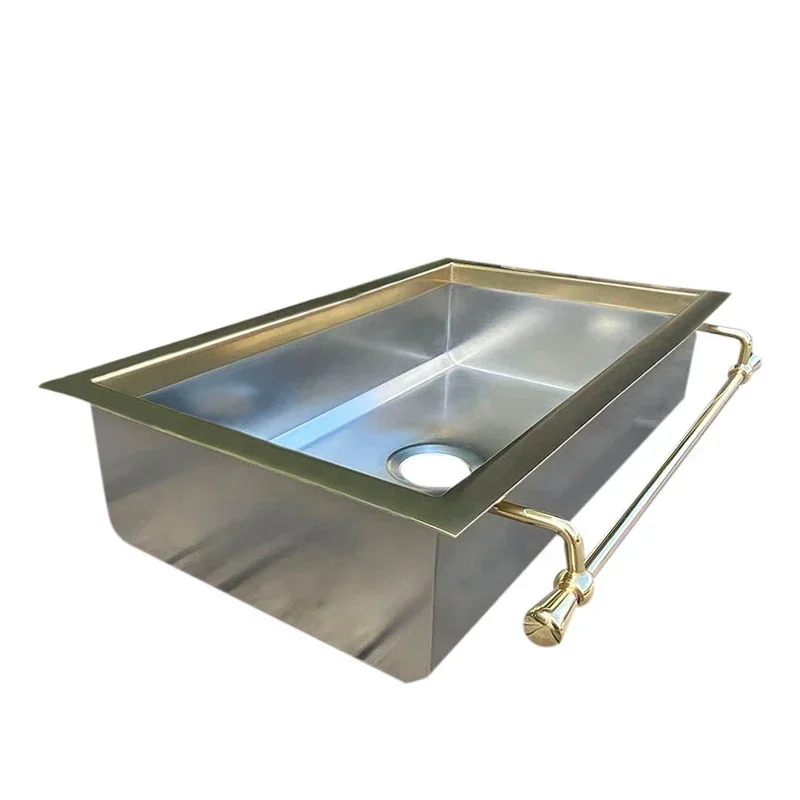 33 inch Sink with Towel Bar Farmhouse Handmade Brass Finish Kitchen Accessories Custom