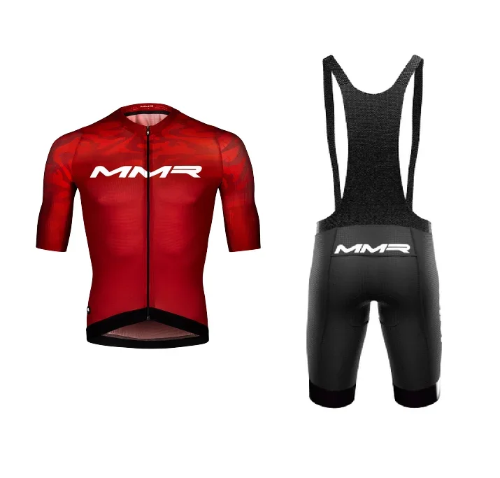 

LASER CUT 2023 MMR TEAM 3 COLORS SHORT SLEEVE CYCLING JERSEY SUMMER CYCLING WEAR ROPA CICLISMO+BIB SHORTS