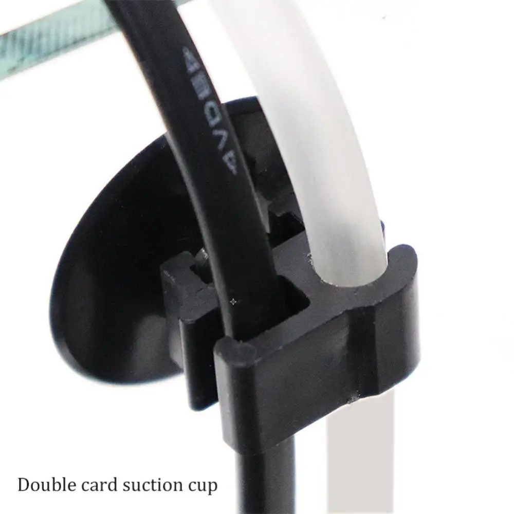 Fish Bowl Suction Plate Clamp Wire Finisher Suction Cups Power Line Buckle 3 Size Black White Aquarium Accessories