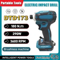 Fit Makita DTD173 1800rpm Cordless Impact Driver 180Nm Brushless Motor Electric Drill Wood/Bolt/T-Mode For Makita 18V