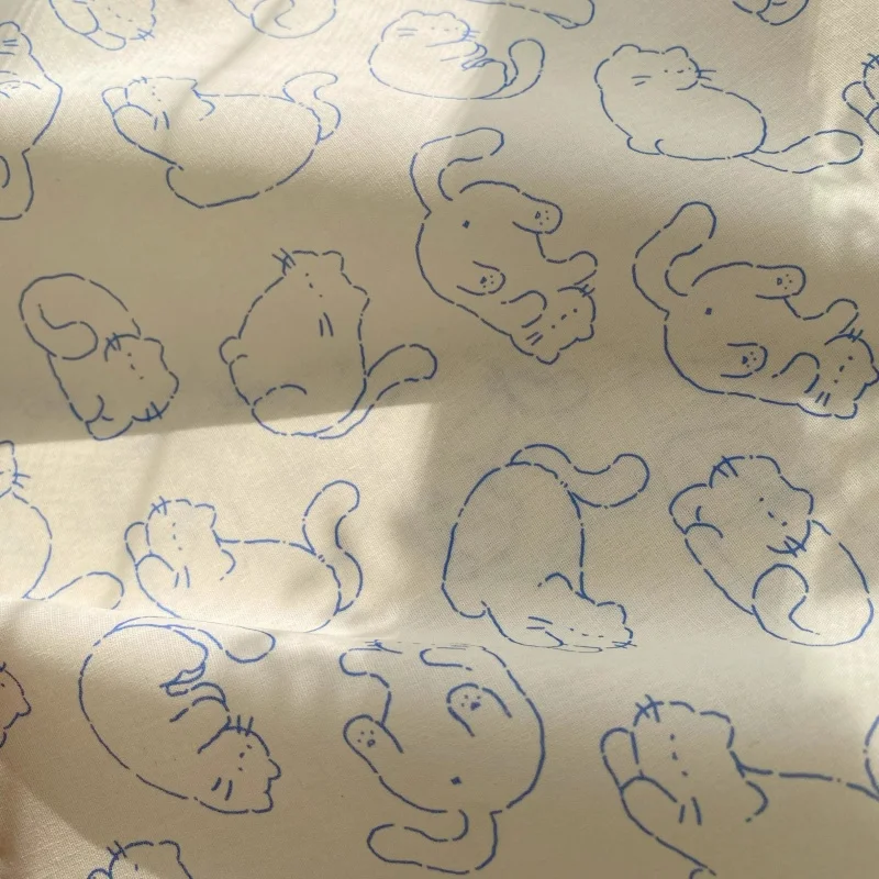 

40 pieces of pure cotton thin fabric cat-themed cute prints handmade DIY hairbands, headscarves and clothing materials