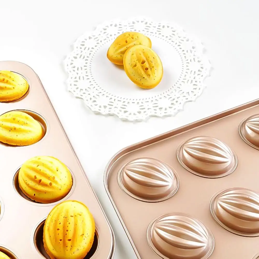 High-quality 6/12 Cavity Cake Mold Olive-shaped Non-stick Coating Baking Tray DIY Reusable Dessert Mold Cake Making
