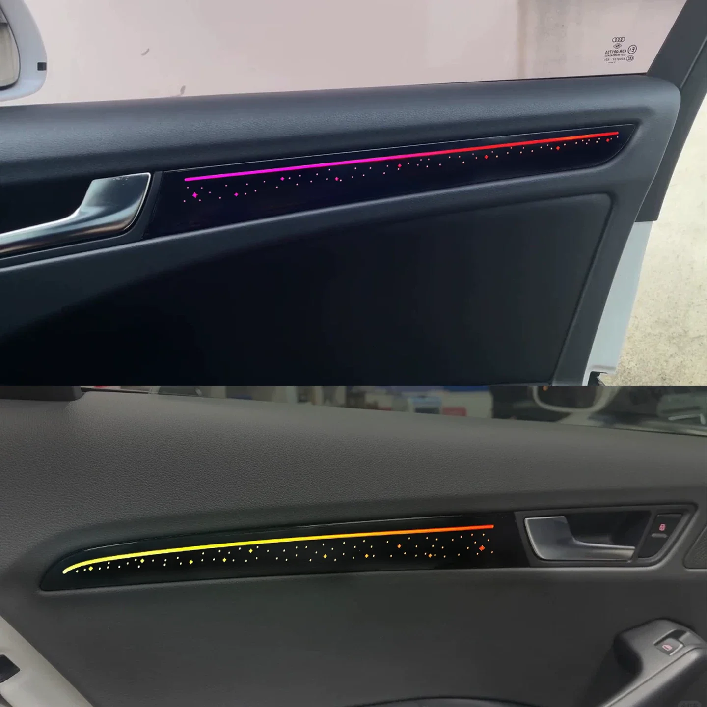64 Colors Star Sky Ambient Light For Audi A4 B8 A5 Q5 2010-2017 Atmosphere Lamps Rainbow Dynamic Symphony Auto Interior Lighting
