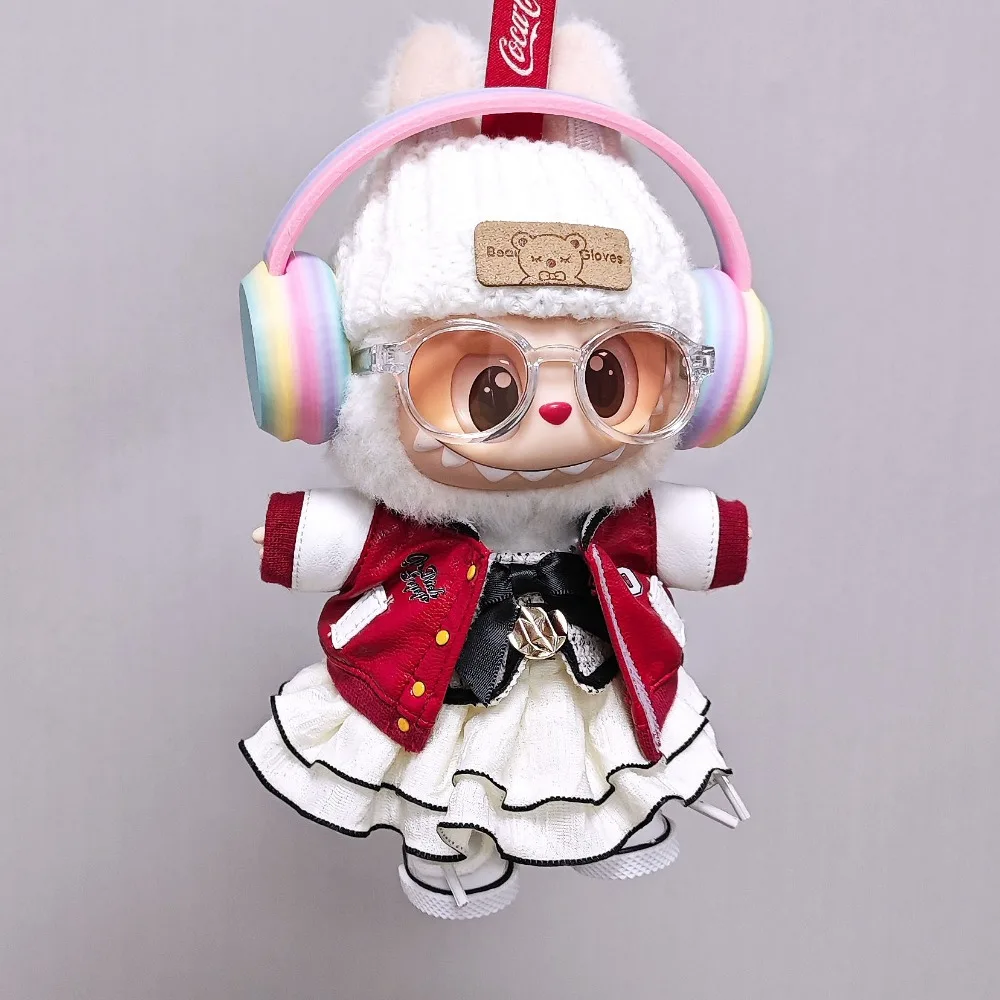 For 15/17cm Labubu Doll Clothes Outfit Baseball Uniform Dress Up DIY Gift Dolls Accessories Sitting Party Game DIY Gift Toys