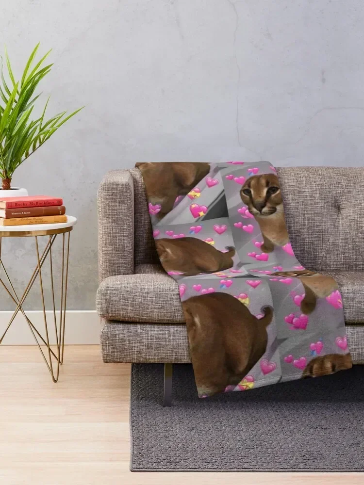 Wholesome Floppa Throw Blanket Nap Flannel Blankets