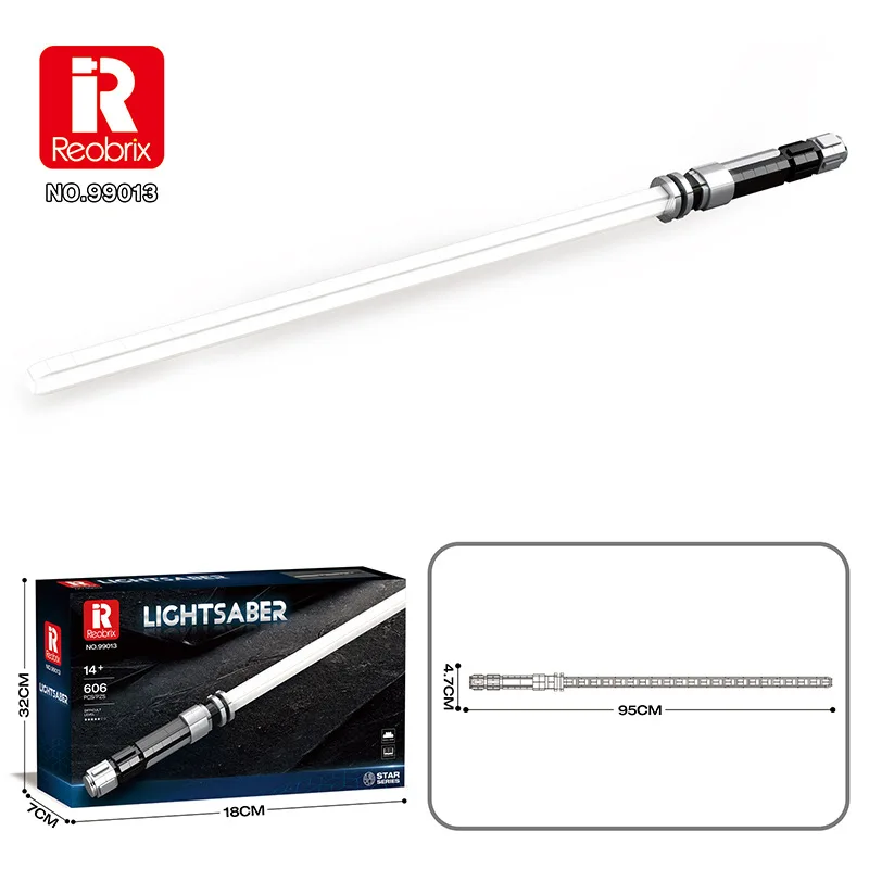 Reobrix Lightsaber Luminous Series Building Block Kit Small Particle Assembly Model Creative Toys Kid Xmas Gifts 99010-99013
