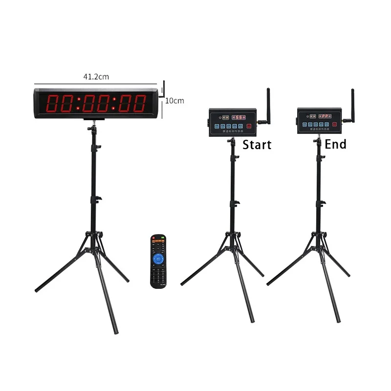 

LED Race Clock Athletes Running Training Track and Field Timing System Racing Wireless Radar Timer for Sprints Wired Timer