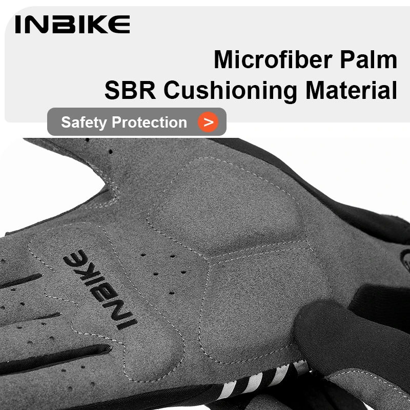 INBIKE Winter Bicycle Gloves for Men Touchscreen MTB Cycling Gloves with Padded Full Finger Bike Racing Gloves Bike Accessories