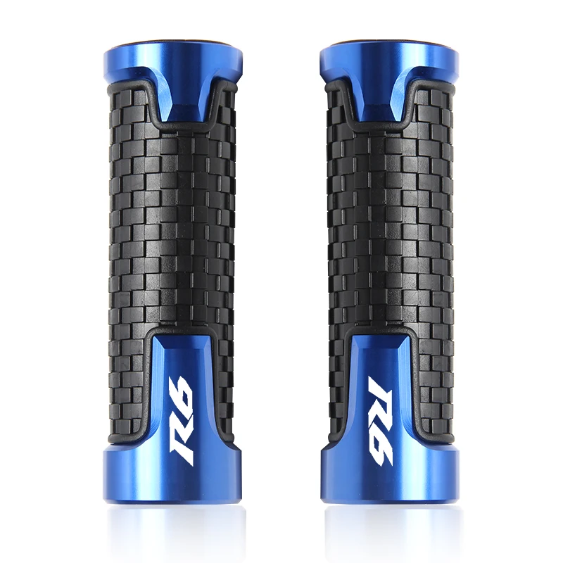 Motorcycle Non Slip Handlebar Grip Throttle CNC Aluminum Rubber Hand Bar Grips For Yamaha YZF R6 R6S Universal Accessories