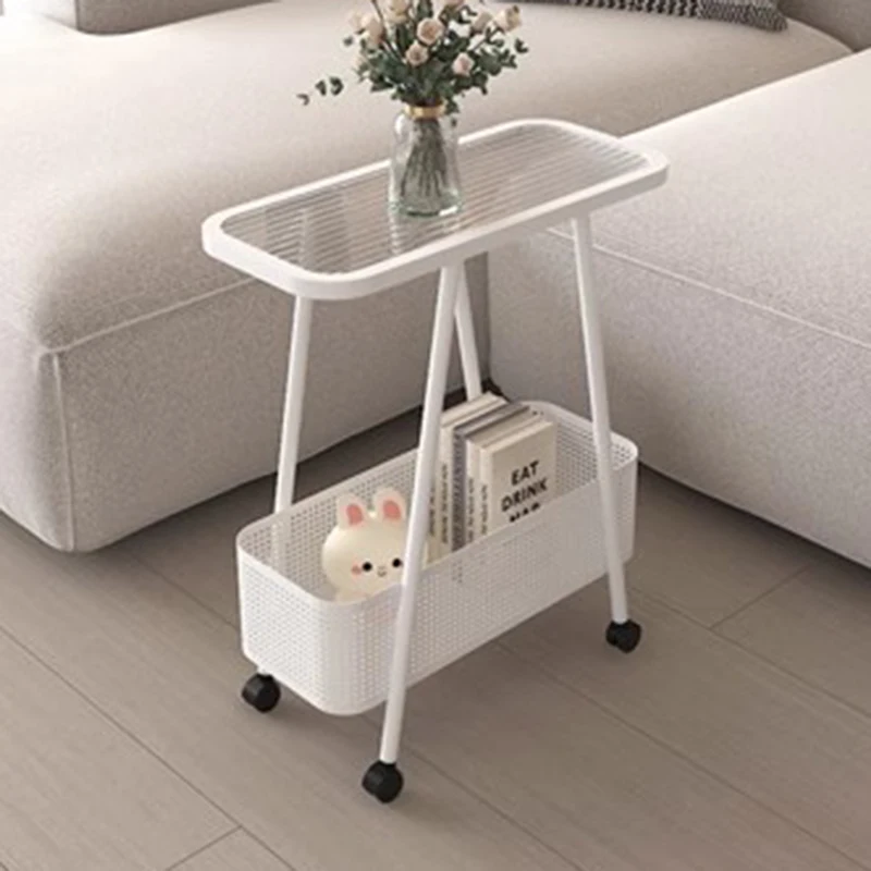 Luxury Metal Nightstand Modern Bedroom Mobile Coffee Cabinets Luxury Storage Bedside Table Organizer Criado Mudo Home Furniture
