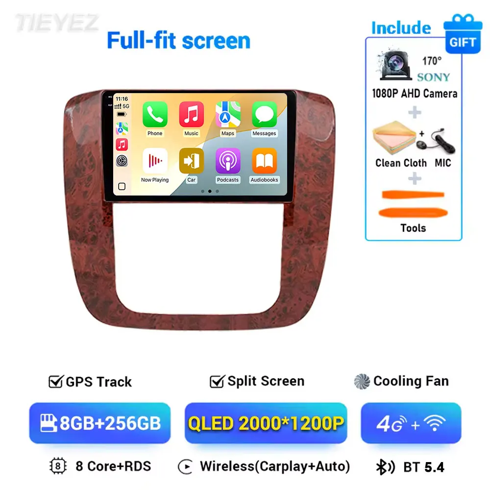 Android 15 Autoradio Voor GMC Yukon Chevrolet Tahoe Suburban 2007-2012 Navigatie GPS Auto Carplay Scherm Wifi 4G BT