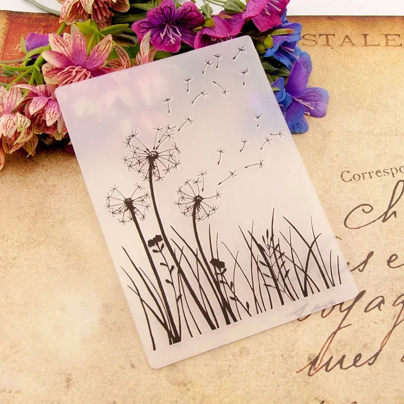 Dandelion plastikowy szablon folderu z wytłoczonym wzorem album do scrapbookingu DIY tworzenie kartek do albumu na zdjęcia rzemiosło dekoracyjne znaczki znaczki