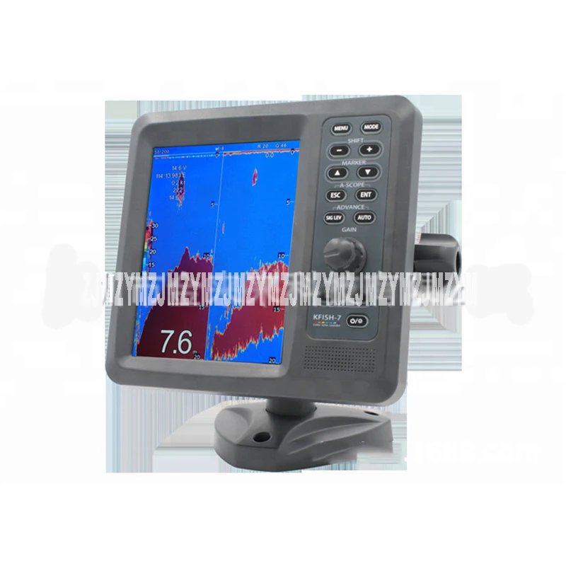 KFISH -7 Marine Fish Finder Depth Sounder Sonar Fish Finder With Dual Frequency,With TRANSDUCERS TD-25, 7”Inch TFT LCD