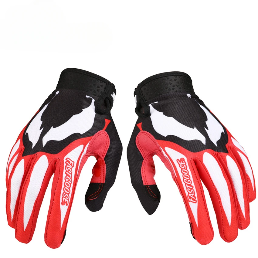 Venom Motorcycle Gloves Cool Red Cross-country Racer Equipment Durable and Non-slip Perspiration  Ventilation Summer Gloves