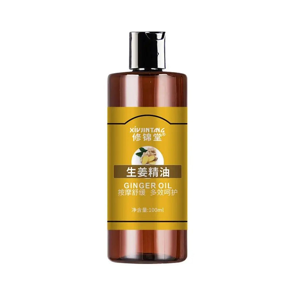 100ml di olio essenziale di zenzero massaggio del corpo raschiando olio Base idratante e rilassante per la pelle alleviare il dolore muscolare cura della pelle