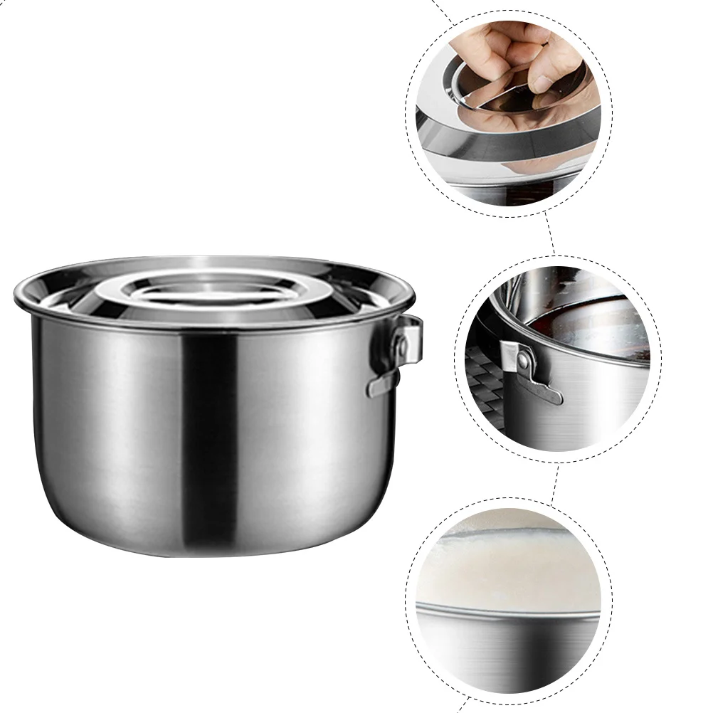 

2.4L Stainless Steel Basin Deep Thick Kitchen Storage Bowl For Salad Egg Mixing Multi-Use Metal Container Smooth Oil Basin With