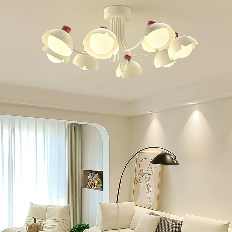 BOSSEN Cream Style LED Pendant Light, Max L100CM Suitable for home decoration, living room, dining room pendant light.