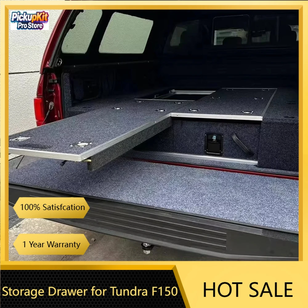 

Выдвижные двойные грузовые ящики 4x4 для кемпинга, для пикапов Tundra F150
