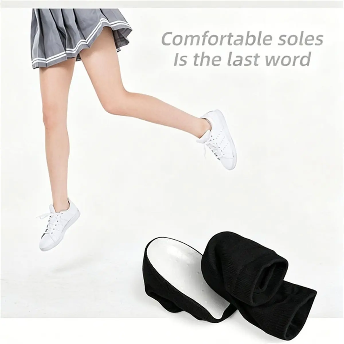 【MUST-HAVE LIST】 Thickened Height Max Socks Sports 2.5/3.5cm Half Height Increase Insole Anti-Slip Heel Lift Shoe