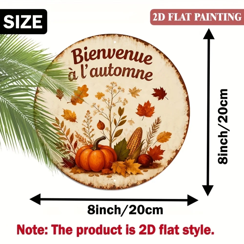 2D Flat, 1pc Pack, Retro French Holiday Decor Sign 
