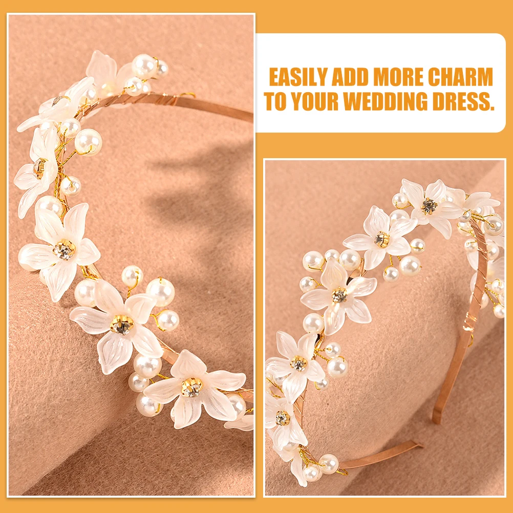 

Pearl Headb Hair Accessories Bridal Bride Flower Pearl Headb s Hairb Wedding Hair Accessories For Women Bridesmaid Banquet Party