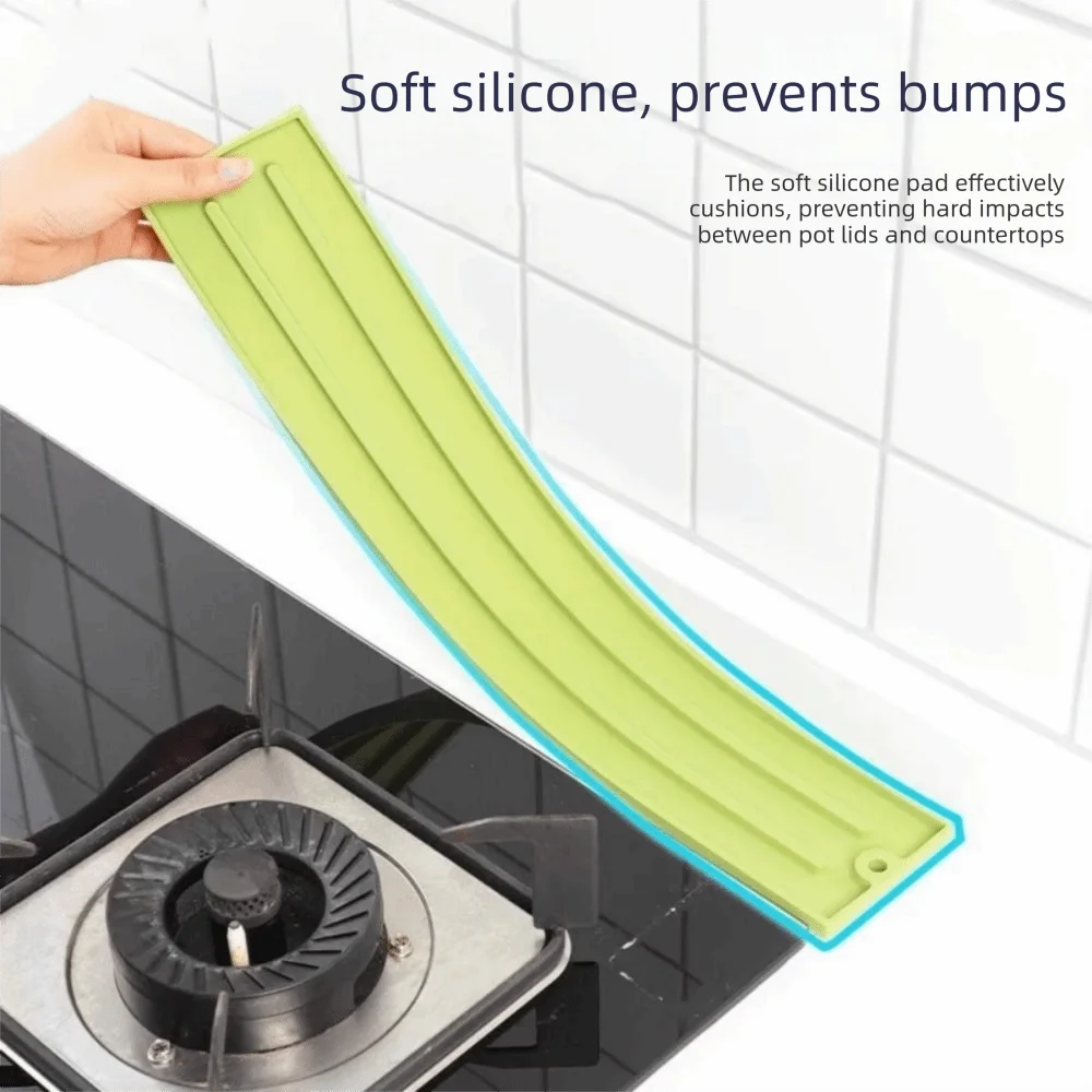 Narrow-Edge Gap Lid Storage Pad High Temperature Resistant Multi-functional Sink Drainage Mat Heat Insulation Stable