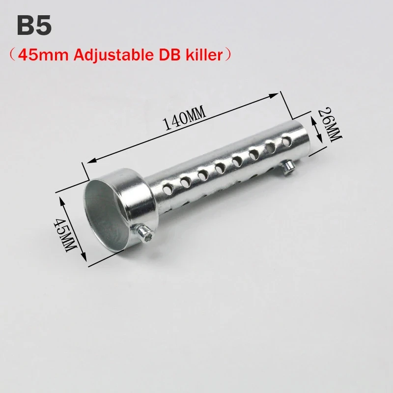 Universele Motorfiets 35mm 42mm 45mm 48mm 60mm DB Killer Uitlaat Kan Uitlaat Insert Baffle DB Killer Silencer Rvs